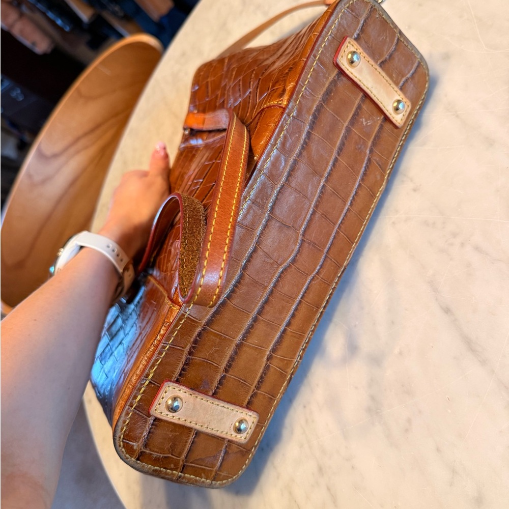 Dooney & Bourke Tan Croc-Embossed Tote - Picture 5 of 5